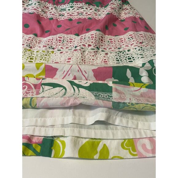 Lilly Pulitzer Women's Strapless Pink Green White Ocean Themed Dress Size 2 - Picture 6 of 7